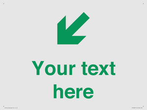 Custom Safe Condition inverse: Green Down left right arrow